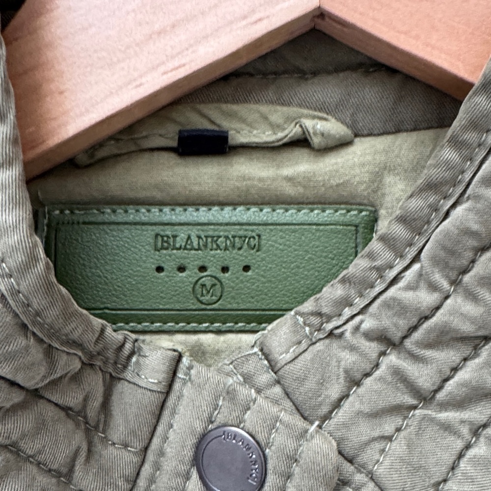 Blank NYC Olive Quilted Snap-Front Jacket - Picture 2 of 5